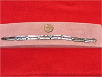 .925 Bracelet w/ Mother of Pearl Inlay