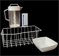 Wire Basket and Kitchen Items