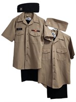 Two US Navy Service Khaki Uniforms