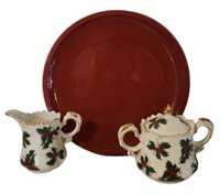 Plates and Christmas Serving Pieces
