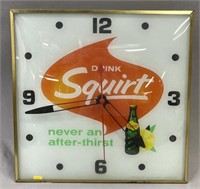 Squirt Soda Light-Up Advertising Clock