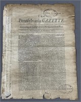 The Pennsylvania Gazette 1732 Ben Franklin Imprint