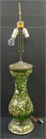 Enameled Continental Art Glass Table Lamp