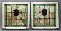 Pair Stained Glass Windows Architectural