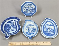 Canton Chinese Export Trays & Trivet Lot