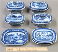 Canton Chinese Export Sauce Tureens & Trays