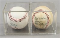 Billy Ripken; Mike Flannigan Autographed Baseball