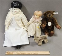 China Head Doll; Plush Animals etc