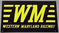 Western Maryland Railroad Train Sign