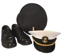 Naval Officers Hat and Shoes