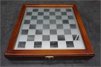 Glass Chess Box w/ Pieces