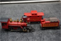 Mini Train Engine, Car, & Caboose