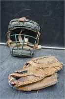 Baseball Mitt & Catchers Mask