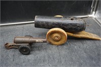 Vintage Wooden & "Big Bang" Toy Cannons