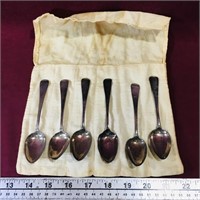 Set Of 6 Antique Sterling Hallmarked Spoons