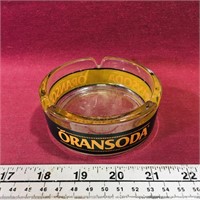 Oransoda Glass Advertising Ashtray (Vintage)