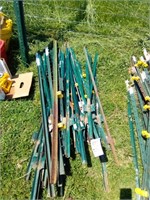Pile of Steel Electric Fence Posts