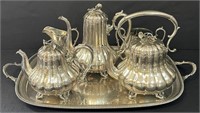 OUTSTANDING 1800'S SILVER PLATED TEA SERVICE