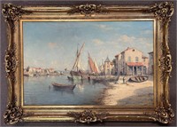 HENRY MALFROY SIGNED NAUTICAL OIL ON CANVAS