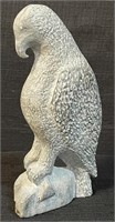 WELL DONE HAND CARVED INUIT SOAPSTONE - FALCON