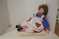 MBI Porcelain Doll Dressed As Raggedy Ann