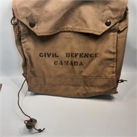 Civil Defense Canada WWII gas mask bag