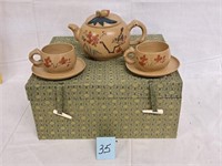 oriental tea set in box