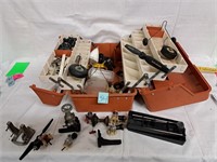 tackle box w/remote control airplane parts