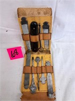 bonanza pede germany knife tool kit leather pouch