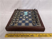 civil war chess set pewter players