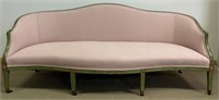 STUNNING 18TH CENT SERPENTINE FRONT PAINTED SOFA
