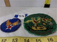 2 military patches
