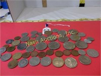 large lot of foreign coins & currency