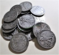 (20) Walking Liberty Half Dollars - 90% Silver