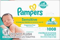 Pampers Baby Wipes Sensitive Pop-Top Packs 1008 Ct