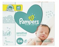 Pampers Baby Wipes Sensitive 6 Pop Top Pack 336ct