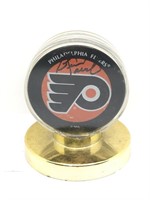 Vintage Philadelphia Flyers Puck with Autograph