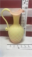10" Fenton Burmese pitcher vase