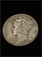 Vintage 1943 Mercury Silver Dime coin