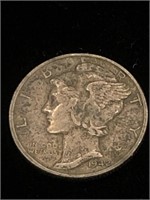 Vintage 1942 Mercury Silver Dime Coin