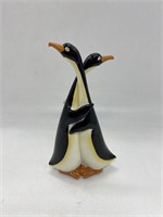 Porcelain Hugging Penguin Figurine