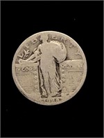 Vintage 1928 Standing Liberty Silver Quarter coin