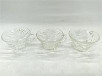 Vintage Glass Cut Tea Cups