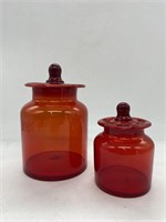 Vintage Red Cookie Jars