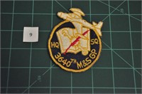 HQ Sq 3640th M&S Gp Military Patch 1960s