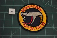78th Tac Ftr Sq Bushmasters Military Patch 1970s
