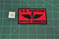 H. S. Thompson Doctor of Journalism Military Patch