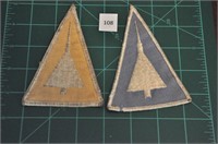 2 F-102 triangles Military Patch 1960s