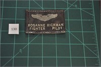 Rosanne Rickman Fighter Pilot Military Patch 1980s