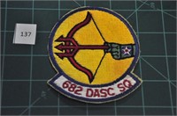 682 DASC Sq Military Patch 1960s